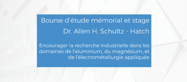 Bourse d’étude mémorial de M. Allen H. Schultz